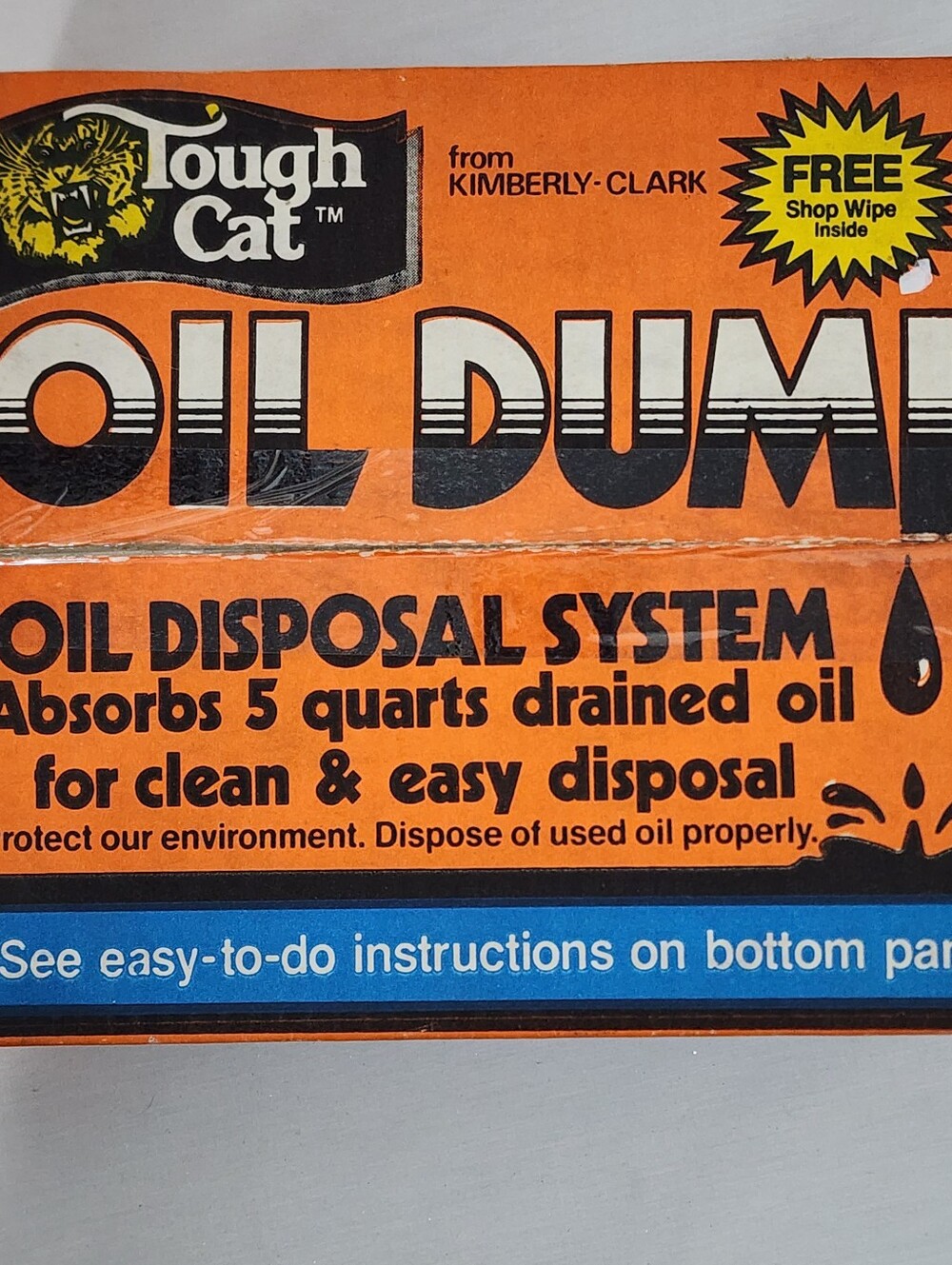 Tough Cat Oil Dump Oil Disposal System From Kimberly Clark #55300-00- Vintage